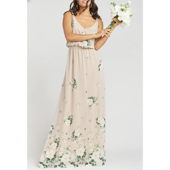 NWT Show Me Your Mumu Kendall Floral Bouquet Toss Maxi Dress Size Extra Small